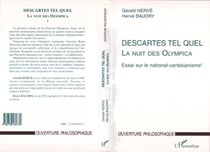 DESCARTES TEL QUEL - La nuit des Olympica. - Essai sur le national-cartésianisme