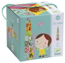 Cubes à empiler : La forêt - Djeco - 10 pièces