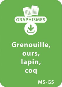 Graphismes et animaux - MS-GS : grenouile, ours, lapin, coq - Un lot de 23 fiches à télécharger