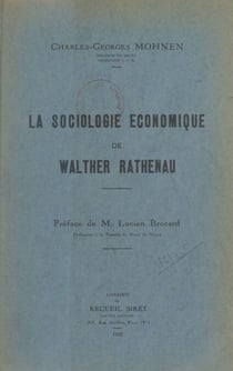 La sociologie économique de Walther Rathenau
