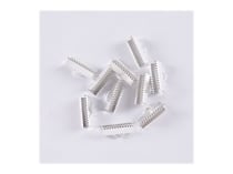 10 embouts pince-ruban de 15 mm  - Argent - Créalia