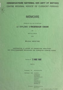 Contribution à l'étude de paramètres améliorant les caractéristiques mécaniques des composites carbone-résine - Mémoire présenté en vue d'obtenir le diplôme d'ingénieur CNAM en métallurgie