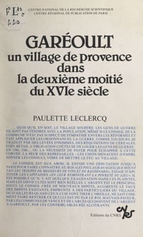 Garéoult - Un village de Provence dans la deuxième moitié du XVIe siècle