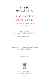 À chacun son ciel - Anthologie poétique. 1984-2019
