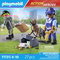 Playmobil - Policier chien de recherche et voleur - 71731 - Les policiers