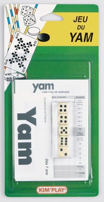 Jeu de yam - dés + bloc