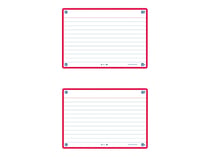 80 flashcards - 10,5 x 14,8 cm - Flash 2.0 Oxford - Ligné - cadre rouge