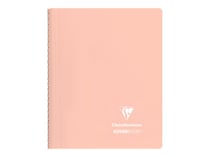 Cahier polypro - Format A5 14.8 x 21 cm - Koverbook pastel Blush - Clairefontaine - 160 pages lignées - Corail