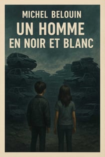 Un homme en noir et blanc