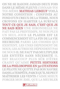 Tout ce que  je sais, c'est que je ne sais rien