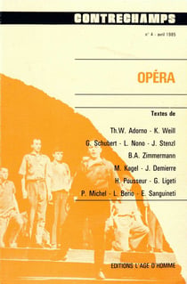 Opéra - Revue Contrechamps n°4