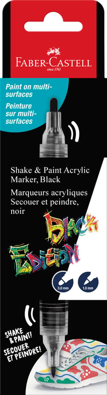 Marqueur acrylique - Faber Castell - Noir