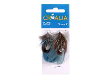 2 plumes superposées - bleues - Créalia