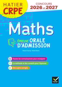 Mathématiques - CRPE 2026-2027 - Epreuve orale d'admission