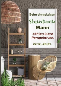 Beim ehrgeizigen Steinbock Mann zählen klare Perspektiven - Sternzeichen Analyse mit Lesespaß