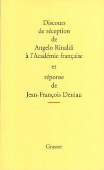 Discours de réception à l'Académie Française