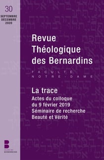 Revue théologique des Bernardins - Tome 30 - La trace