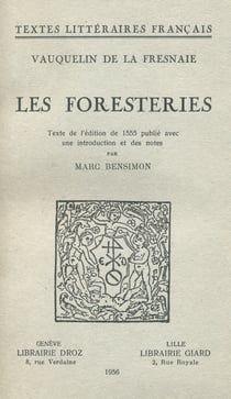 Les Foresteries - Texte de l’édition de 1555
