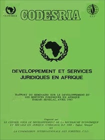 Développement et services juridiques en Afrique - Rapport du séminaire sur le développement et les services juridiques en Afrique Dakar-Sénégal, avril 1983