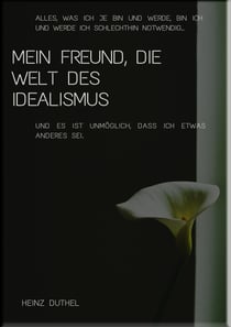 Mein Freund, die Welt des Idealismus - ALLES, WAS ICH JE BIN UND WERDE, BIN ICH UND WERDE ICH SCHLECHTHIN NOTWENDIG