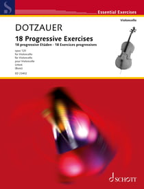 18 Progressive Exercises - Op. 120: for Cello