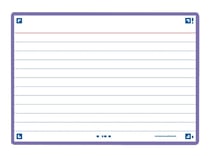 80 flashcards - 10,5 x 14,8 cm - Flash 2.0 Oxford - Ligné - cadre violet