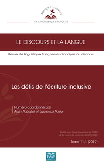 Les défis de l'écriture inclusive - 11.1 - 2019