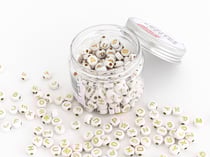 Pot de perles lettres - blanches