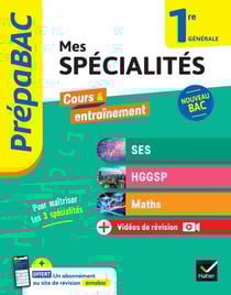 Prépabac - Mes spécialités SES, HGGSP, Maths 1re générale - 2025-2026 - tout-en-un (programme de Première)