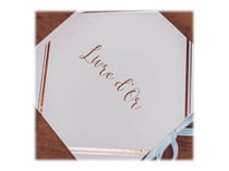 Livre d'or - Rose poudré avec dorure embossée