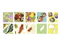 Kit papier japonais 15x15 cm - jaune vert