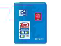 Cahier polypro - 17 x 22 cm - Easybook - Oxford - 96 pages grands carreaux - Bleu