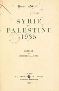 Syrie et Palestine - 1935