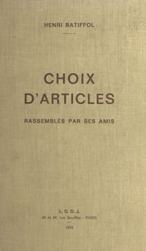 Choix d'articles : rassemblés par ses amis