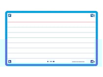 80 flashcards - 7,5 x 12,5 cm - Flash 2.0 Oxford - Ligné - cadre turquoise