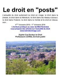 Le droit en posts - De l'automne 2015 au printemps 2016