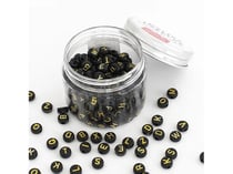 Pot perles lettres - noir
