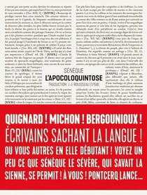 L'apocoloquintose de l'empereur Claude - pamphlet violent faisant suite à l'élimination physique d'un prince