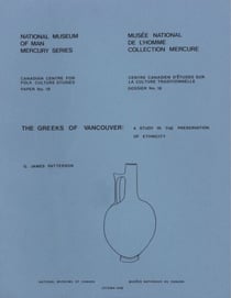 Greeks of Vancouver - A study in the preservation of ethnicity