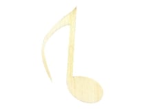 12 motifs notes de musique et clé de sol en bois 2 à 4 cm - couleur naturelle - Créalia