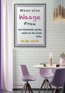 Wenn eine Waage Frau von Schokolade spricht, meint sie ihre beste Seite. - Sternzeichen Analyse mit Genuss