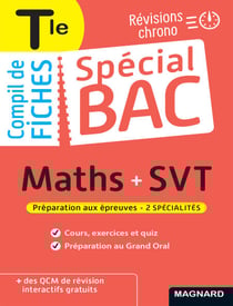 Spécial Bac Compil de Fiches Maths-SVT Tle Bac 2026 - Tout le programme des 2 spécialités en 119 fiches visuelles