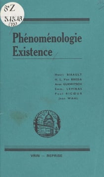 Phénoménologie, existence - Recueil d'études