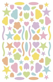 Gommettes formes colorées - Initial