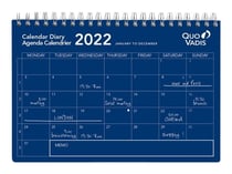 Calendrier 2022 - Oslo Calendar - 12x17 cm - Quo Vadis - Bleu