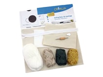Kit punch needle « coussins motif feuillages » Créalia