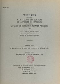 Le Longifolène : études des produits de dégradation - Suivi de Propositions données par la Faculté : les constituants des Aristolochiacées