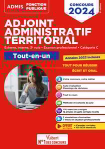 Concours Adjoint administratif territorial - Catégorie C - Tout-en-un - Concours externe, interne, 3e voie, examen professionnel 2024