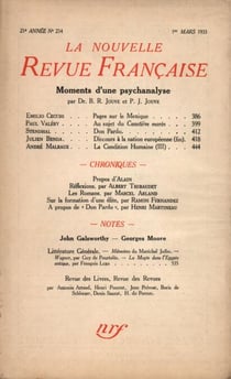 La Nouvelle Revue Française N° 234 (Mars 1933)