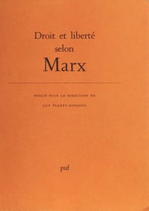 Droit et liberté selon Marx